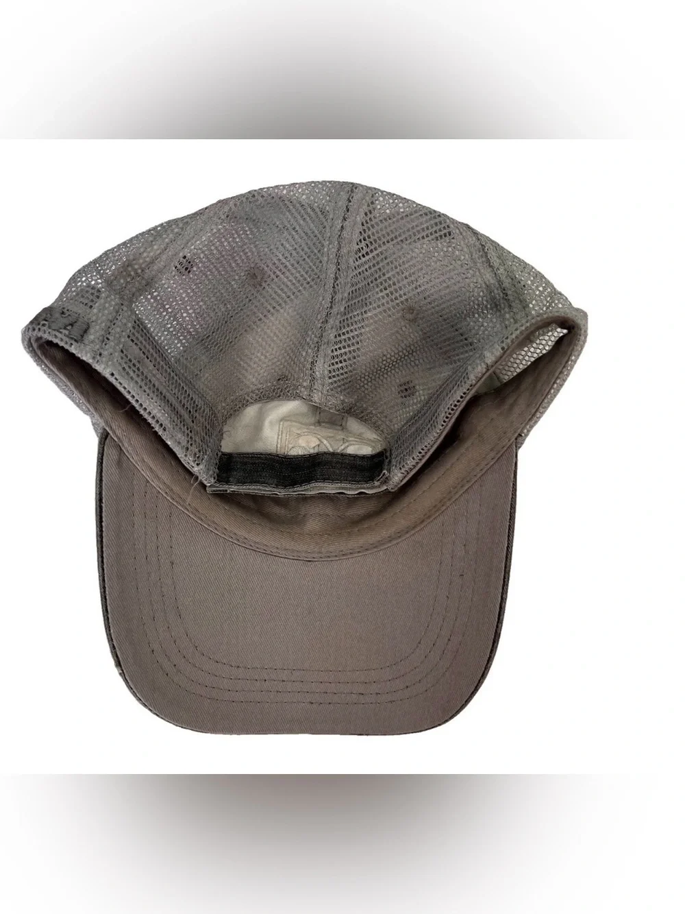Dodge Ram Cotton Baseball Cap Hat Gray Distressed Mesh Adjustable Strap